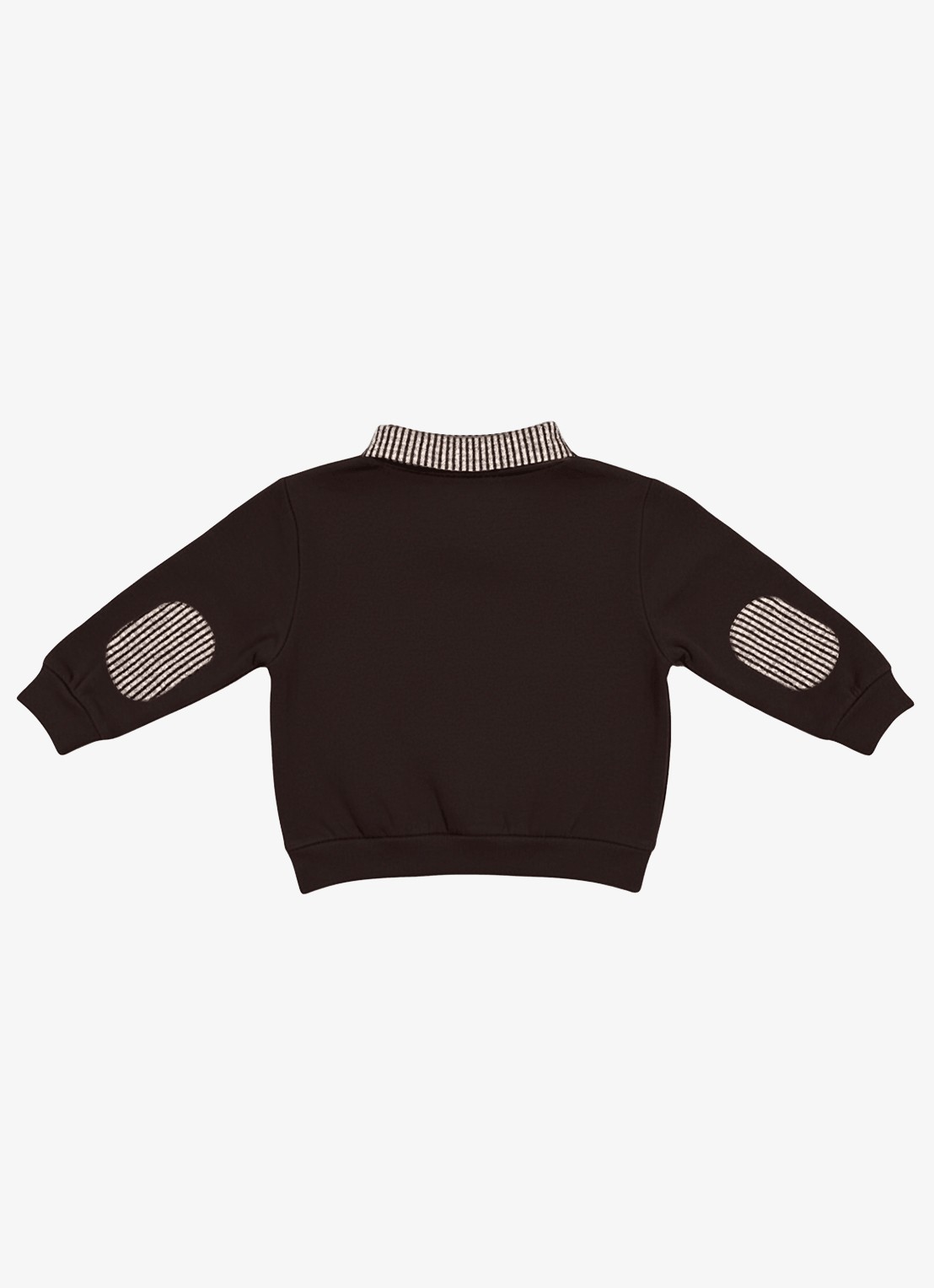 Donsje Amsterdam Amaro sweater met kraag - achterkant 2 donkerbruin