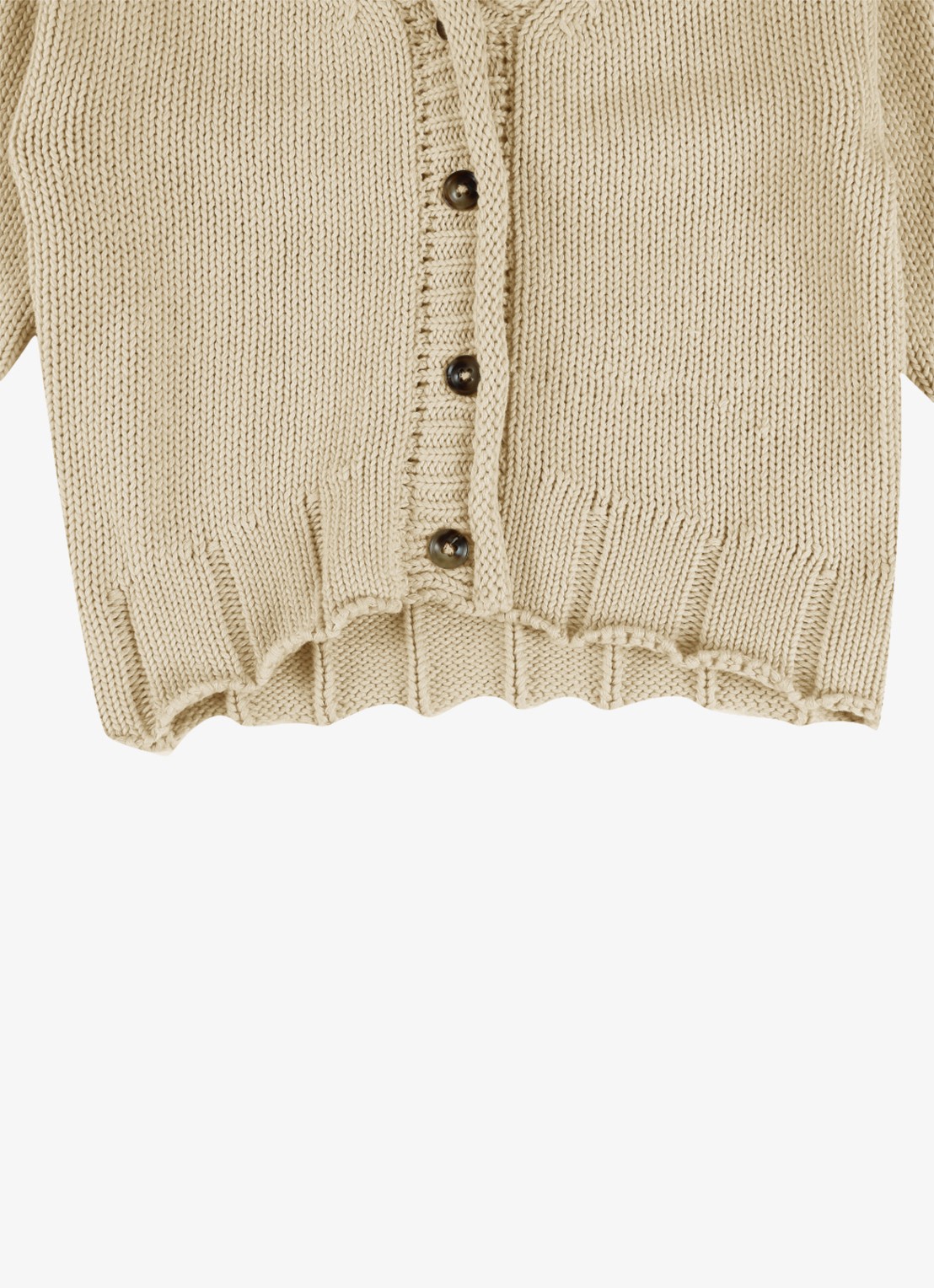 Donsje Amsterdam Amelot grofgebreid vest  - detail 7 parelmoer