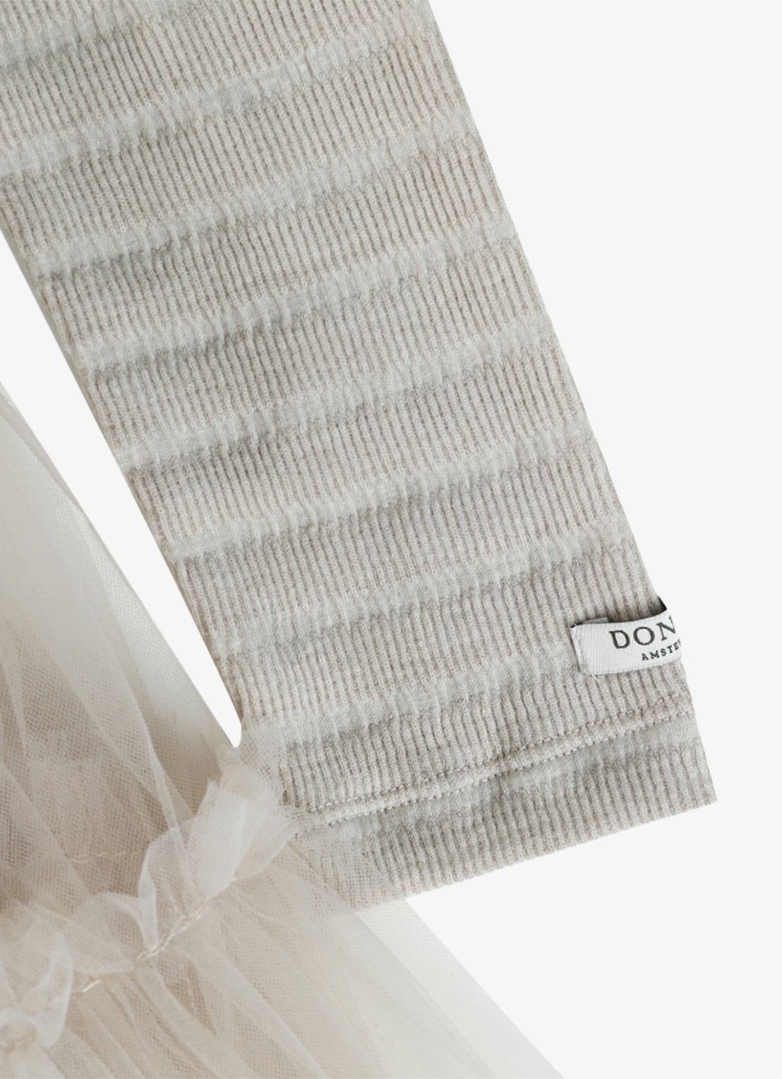 Donsje Amsterdam Aurin jurk met tule - detail 2 taupe