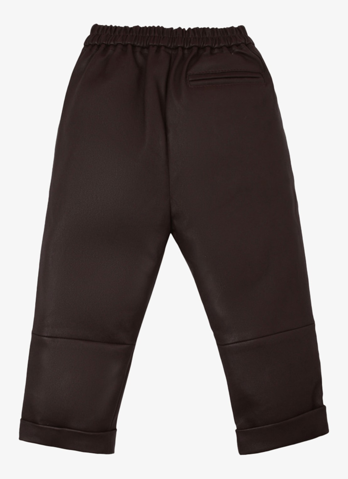 Donsje Amsterdam Bobbie straight fit pantalon van leer - detail 3 chocoladebruin