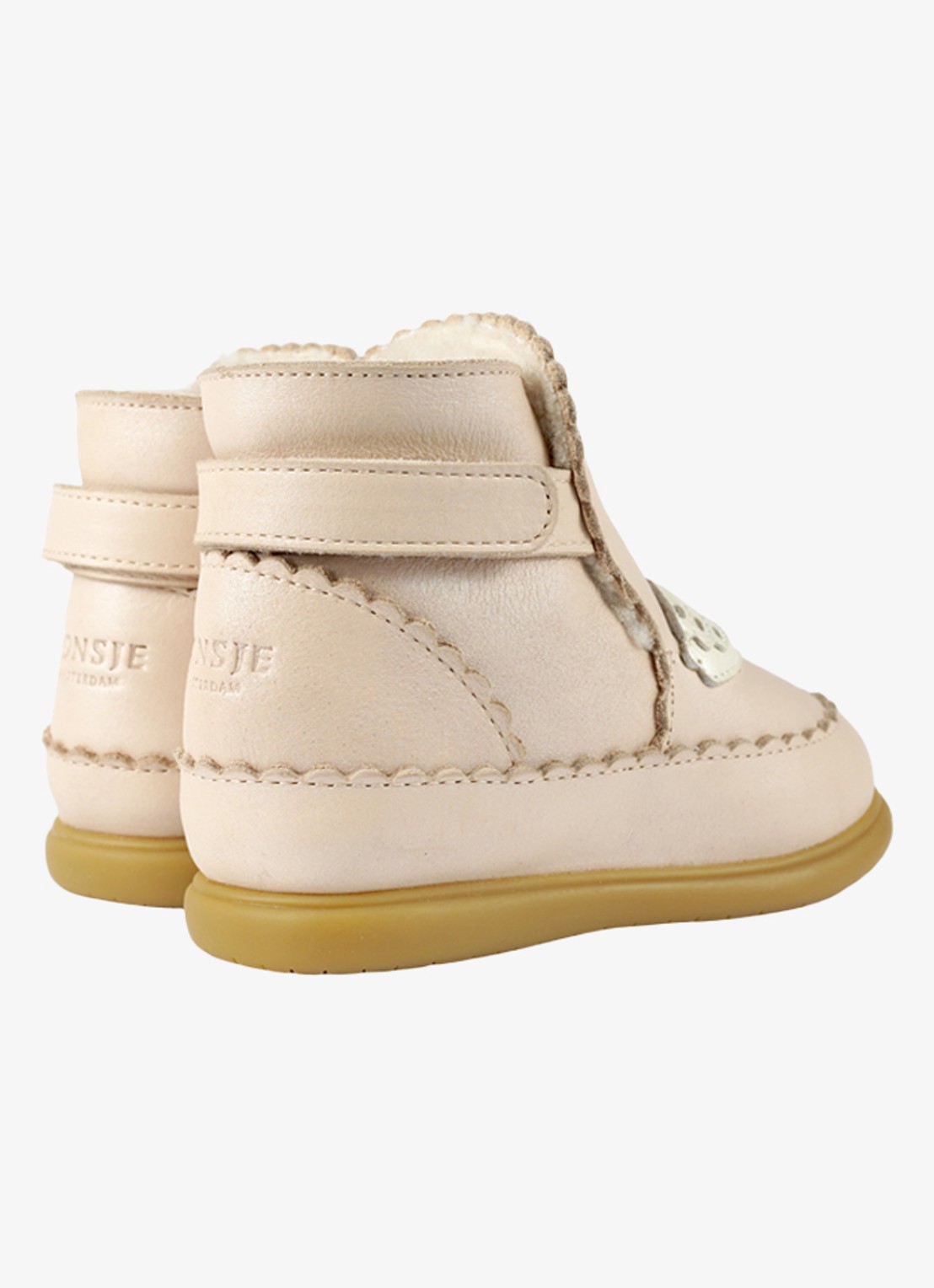 Donsje Amsterdam Boots met borduring - detail beige