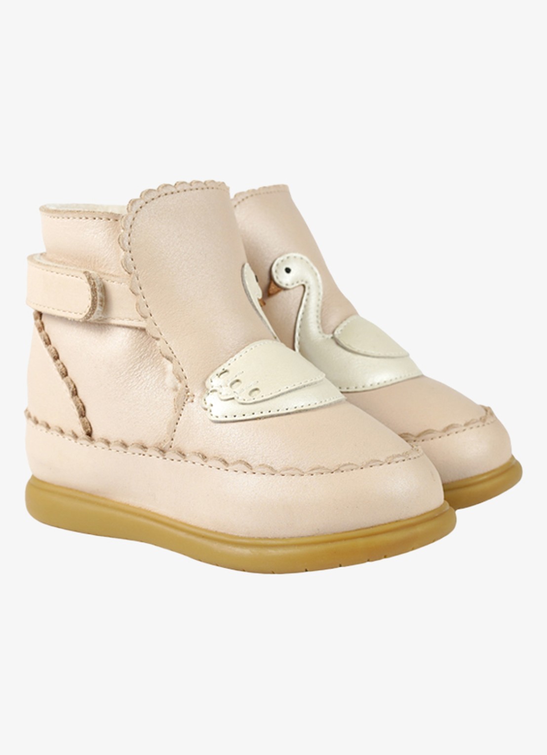 Donsje Amsterdam Boots met borduring - voorkant 4 beige