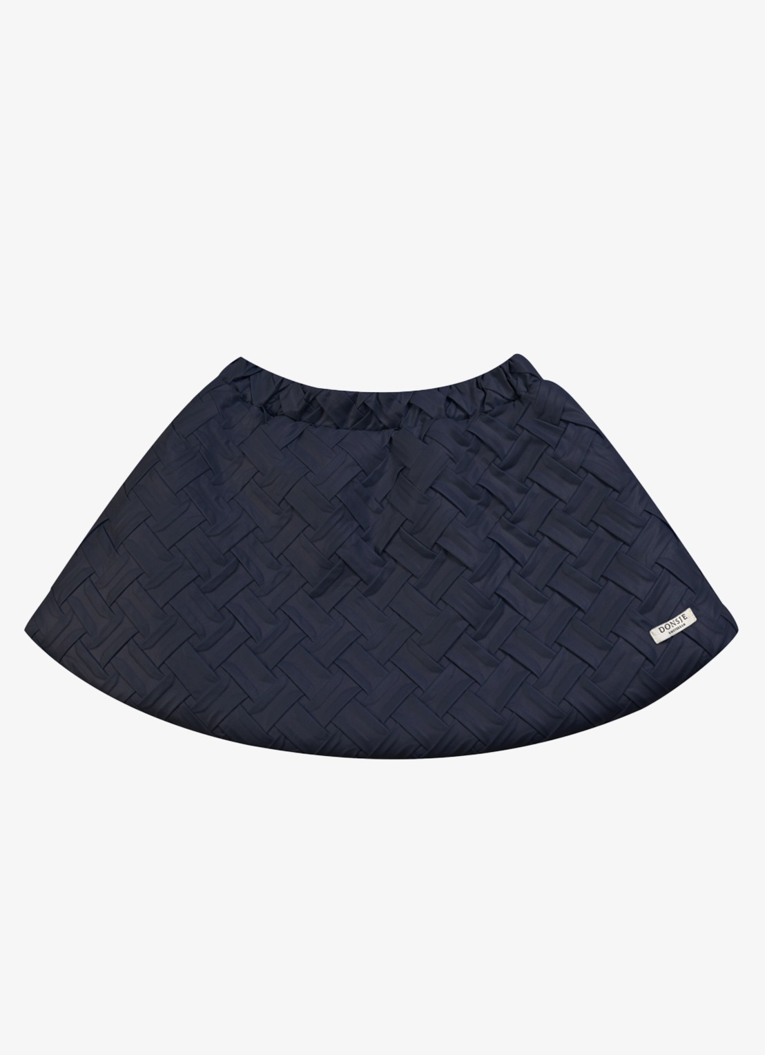 Donsje Amsterdam Camielle rok met gevlochten dessin - voorkant donkerblauw