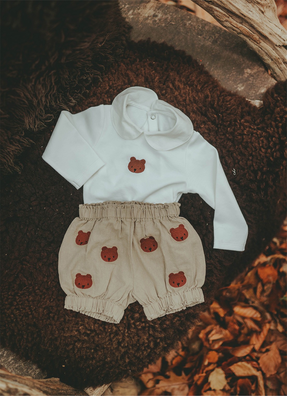 Donsje Amsterdam Carson bloomer van  katoen - detail khaki