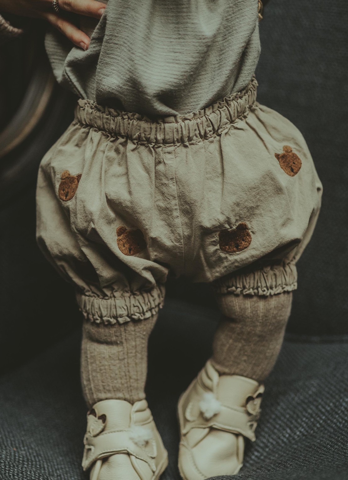 Donsje Amsterdam Carson bloomer van  katoen - voorkant 5 khaki