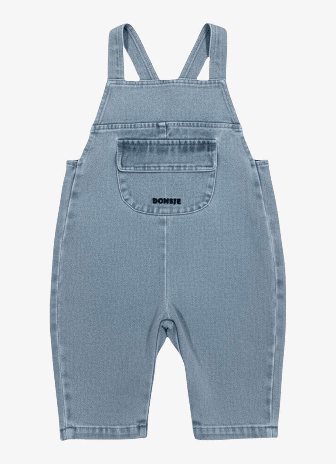 Donsje Amsterdam Caspar jumpsuit met logo - voorkant 2 lichtblauw