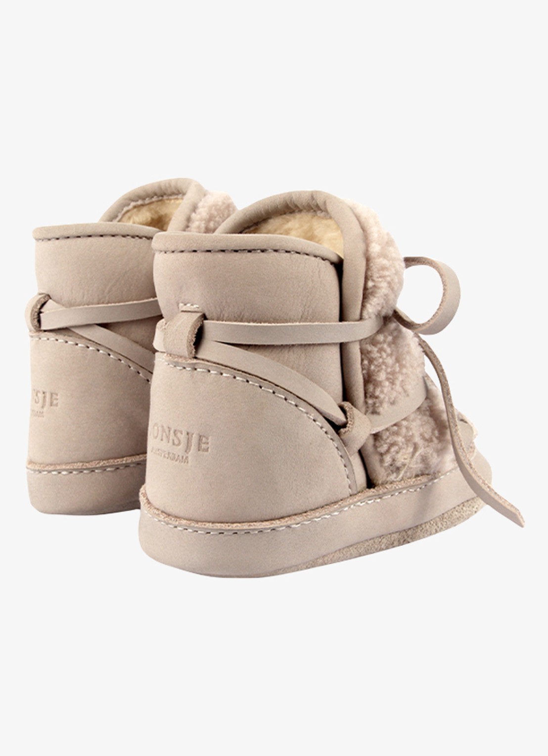Donsje Amsterdam Cassi Booties - achterkant taupe