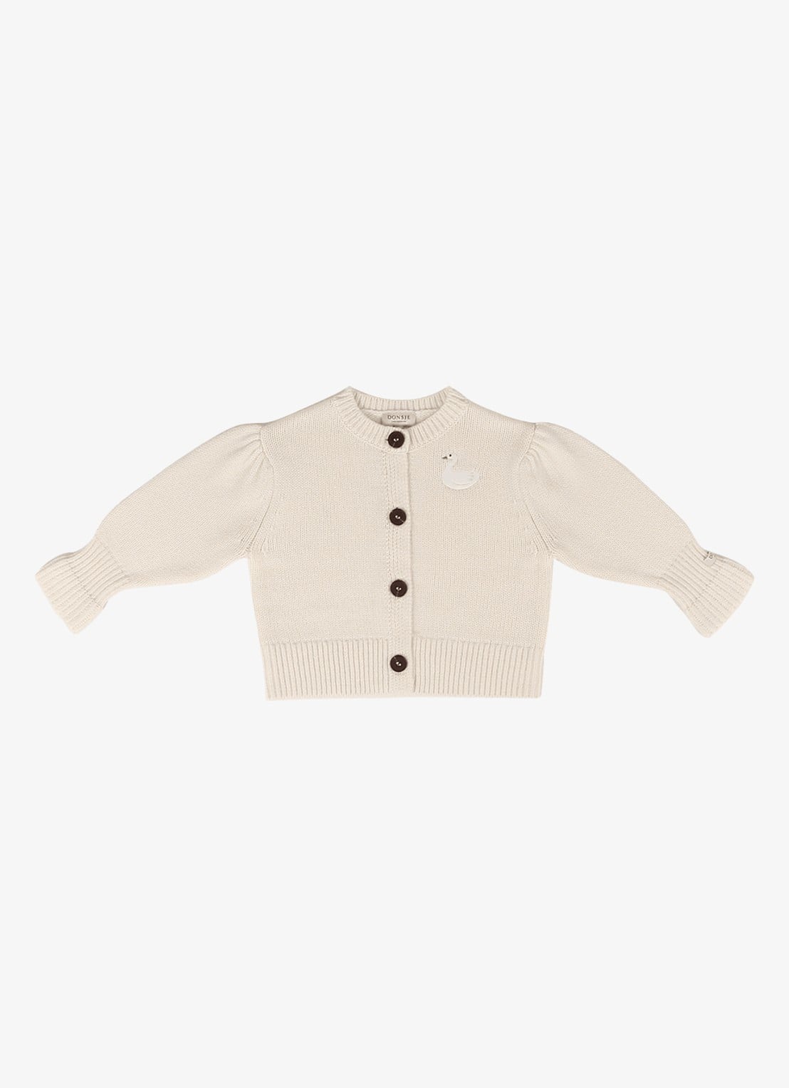 Donsje Amsterdam Dakote fijngebreid vest in wolblend - voorkant creme