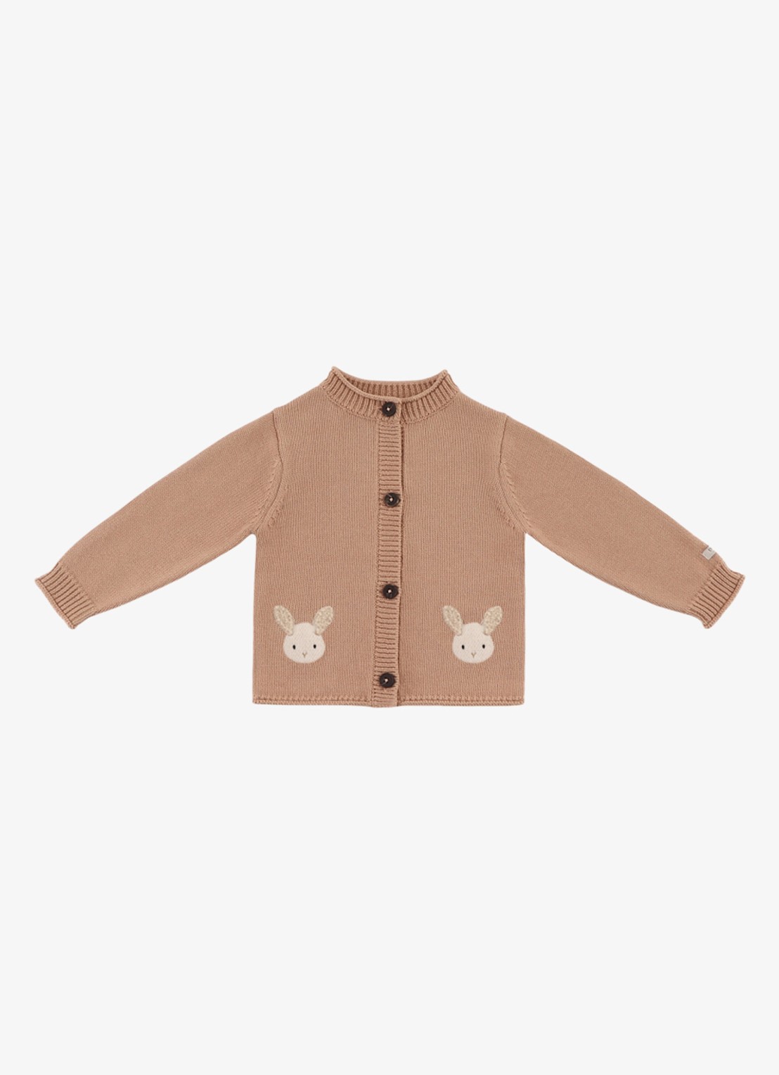 Donsje Amsterdam Danta Fluffy Bunny fijngebreid vest  - voorkant 2 zalmroze