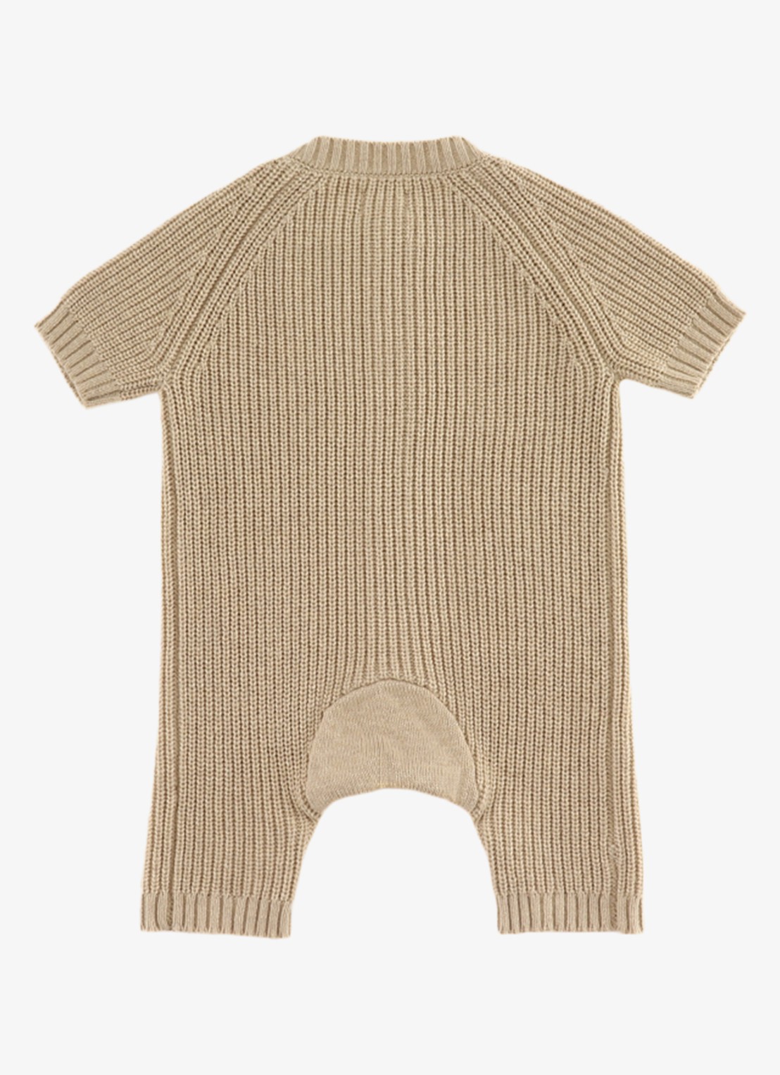 Donsje Amsterdam Dantje grofgebreide jumpsuit met borduring - achterkant 3 beige