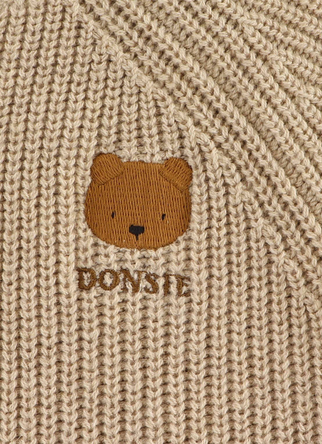 Donsje Amsterdam Dantje grofgebreide jumpsuit met borduring - detail 6 beige