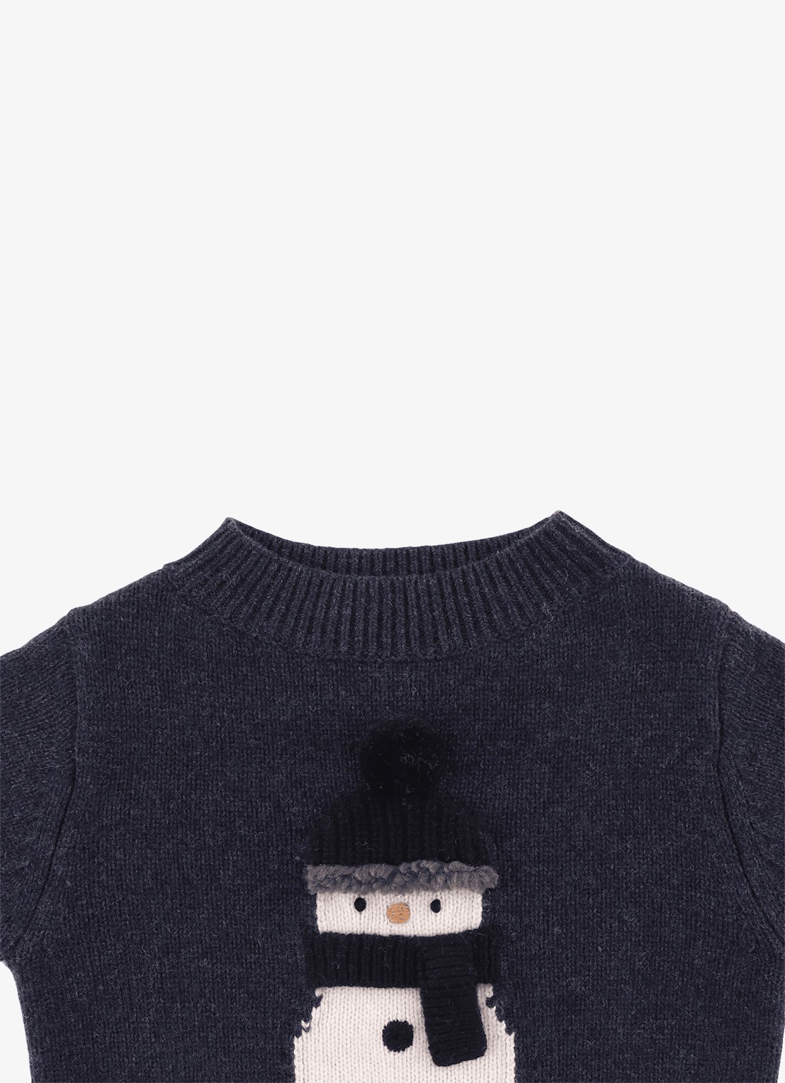 Donsje Amsterdam Denn fijngebreide trui van merino wol - detail 4 donkerblauw