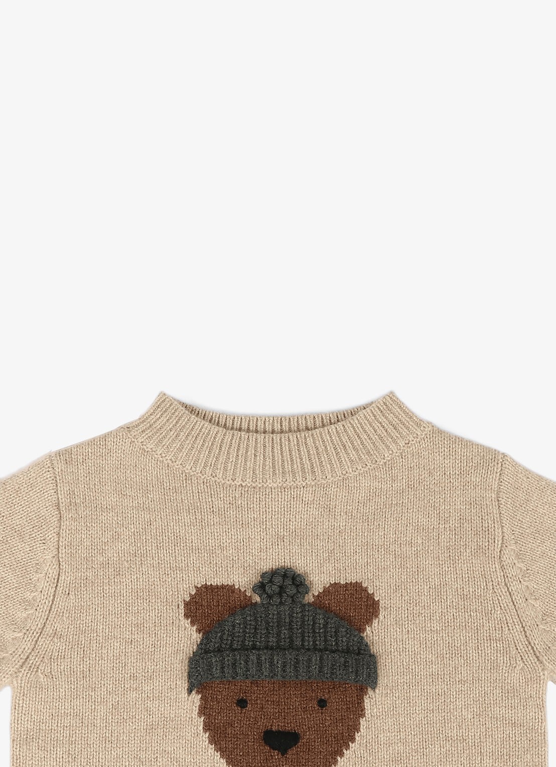 Donsje Amsterdam Denn Merino Wool Sweater | Bear - detail beige