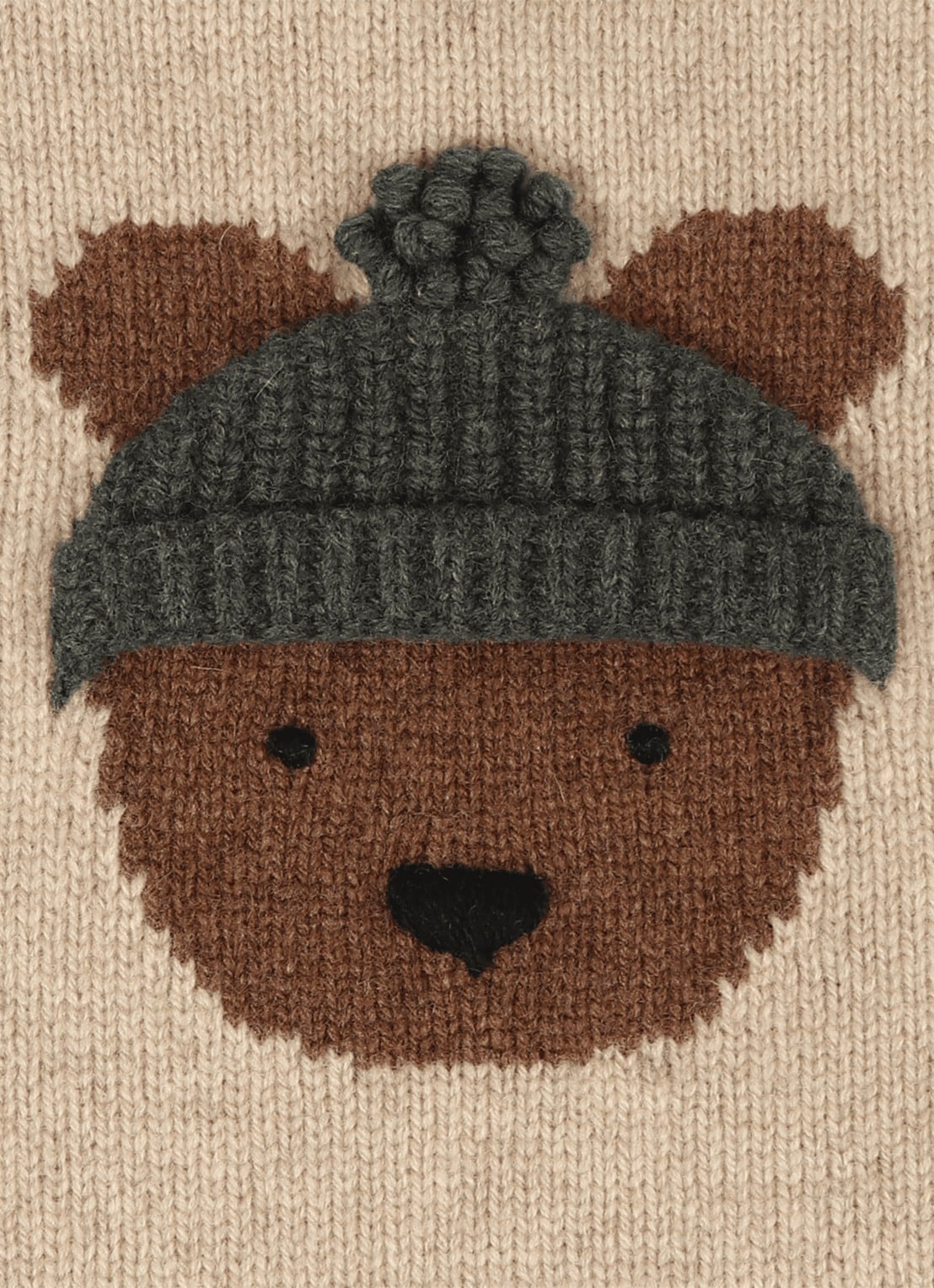 Donsje Amsterdam Denn Merino Wool Sweater | Bear - detail 2 beige