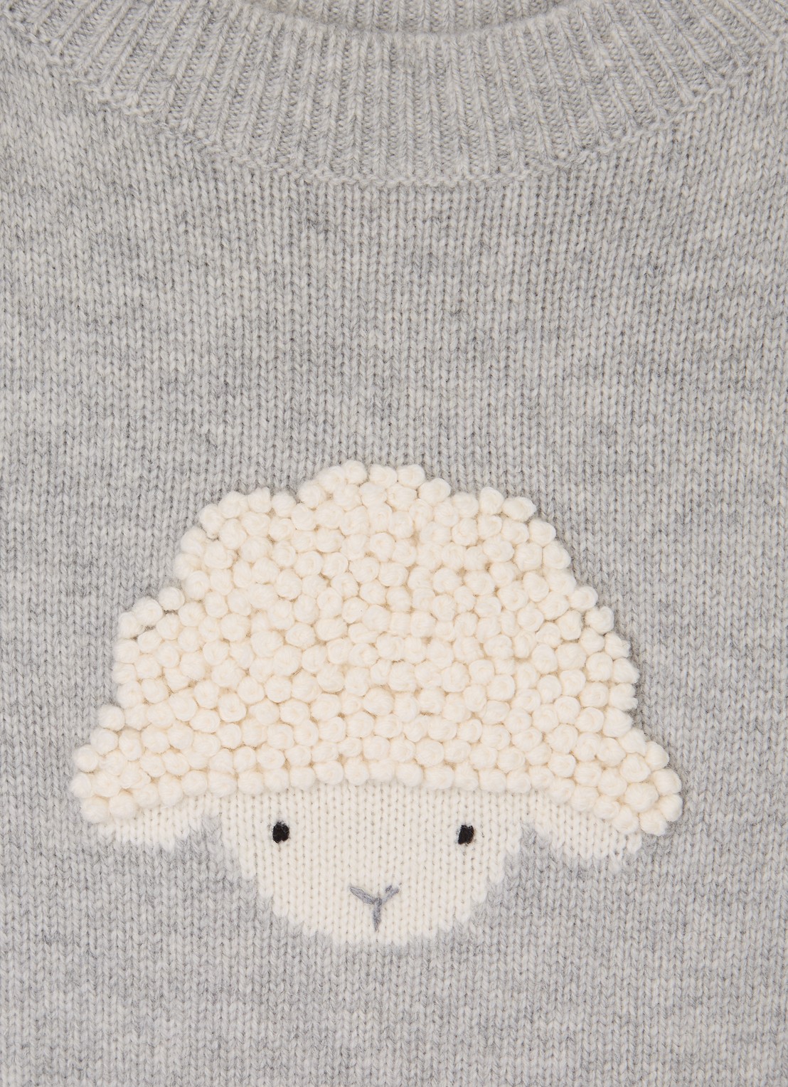 Donsje Amsterdam Denn Merino Wool Sweater | Lammy - detail 8 grijsmele