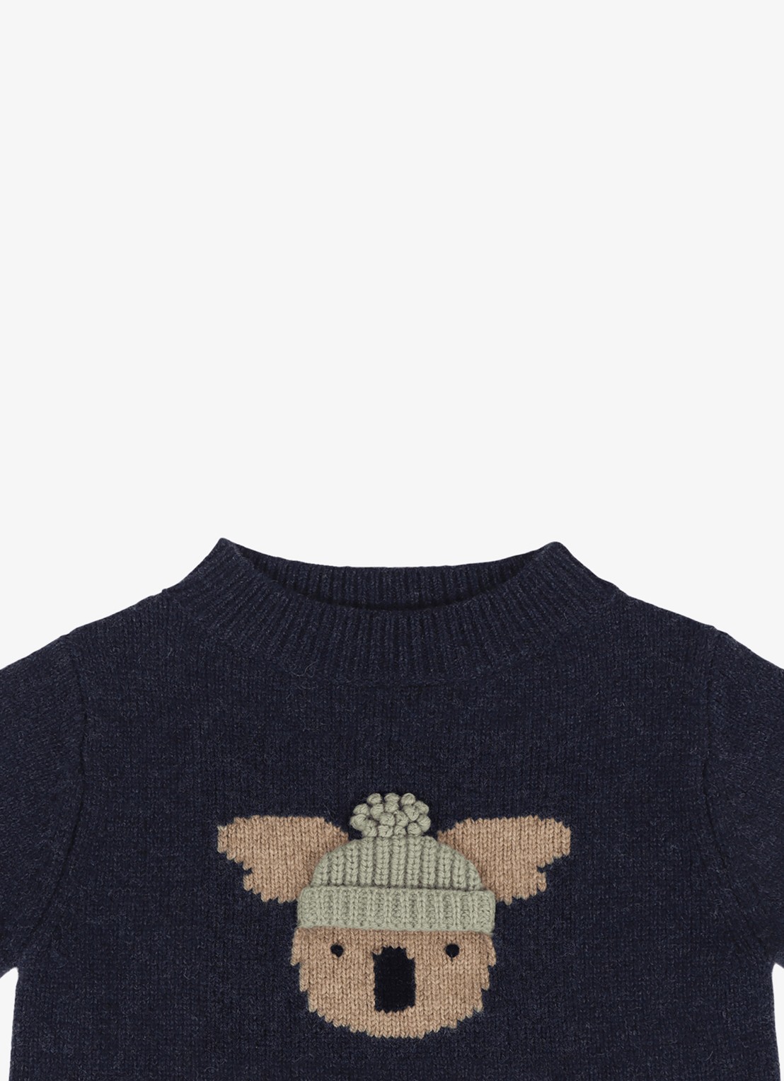 Donsje Amsterdam Denn Merino Wool Sweater | Lammy - detail 7 donkerblauw