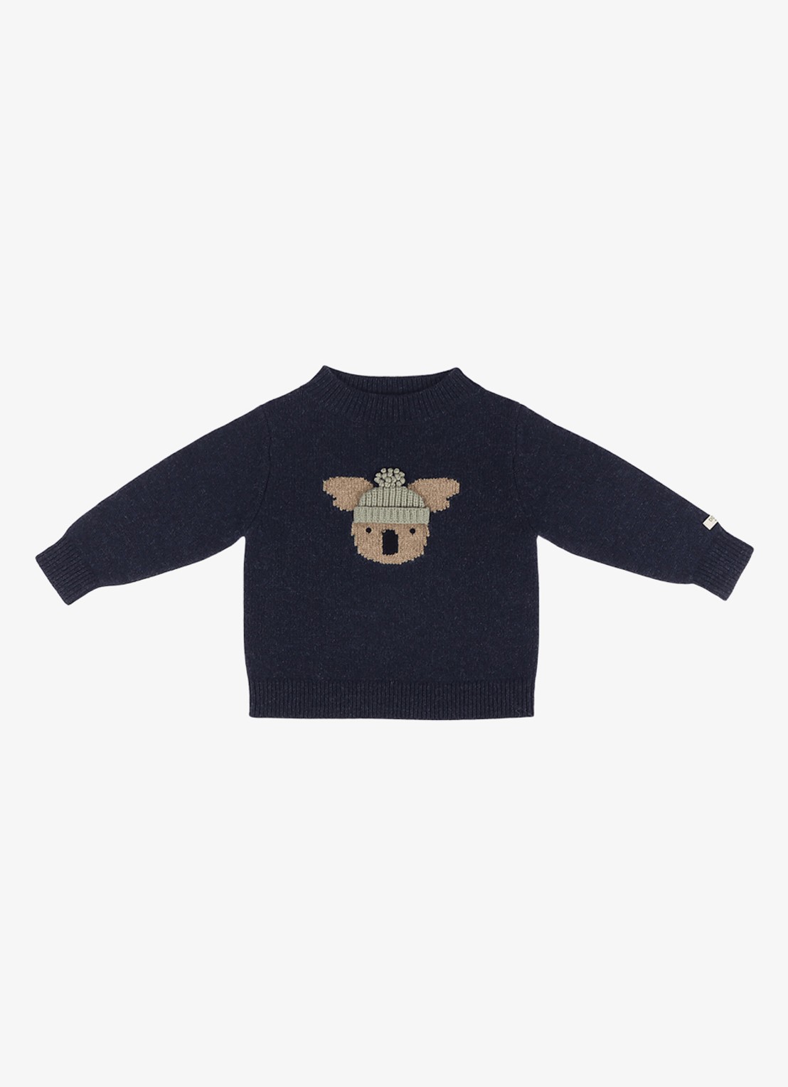 Donsje Amsterdam Denn Merino Wool Sweater | Lammy - voorkant donkerblauw