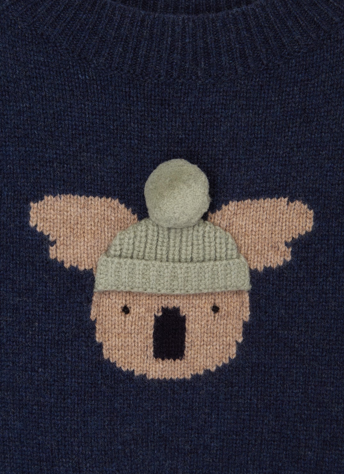 Donsje Amsterdam Denn Merino Wool Sweater | Lammy - detail 9 donkerblauw