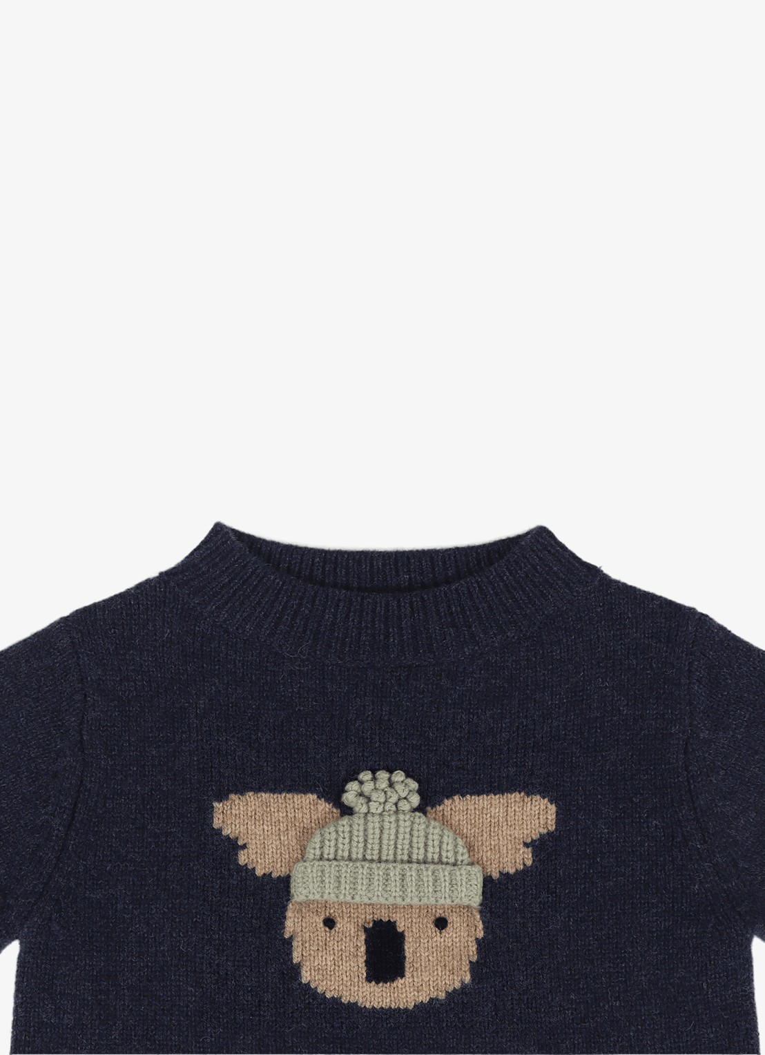 Donsje Amsterdam Denn Merino Wool Sweater | Lammy - detail 10 donkerblauw