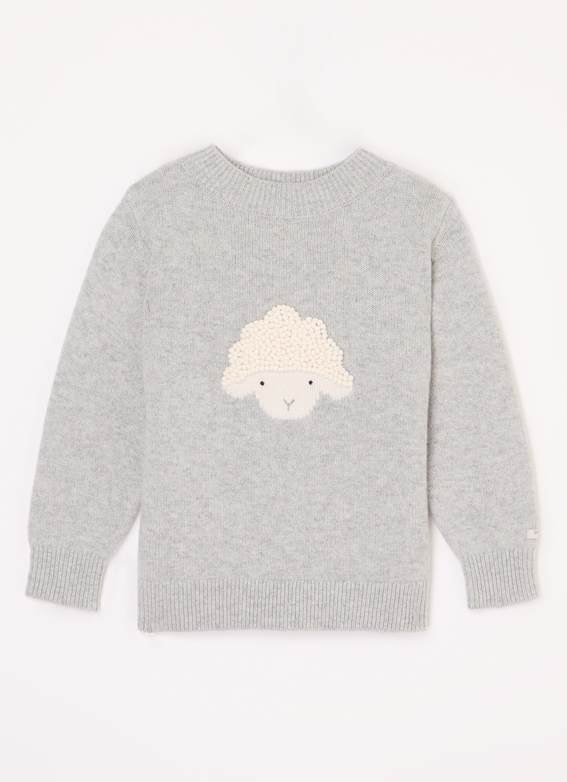 Donsje Amsterdam Denn Merino Wool Sweater | Lammy - voorkant lichtgrijs