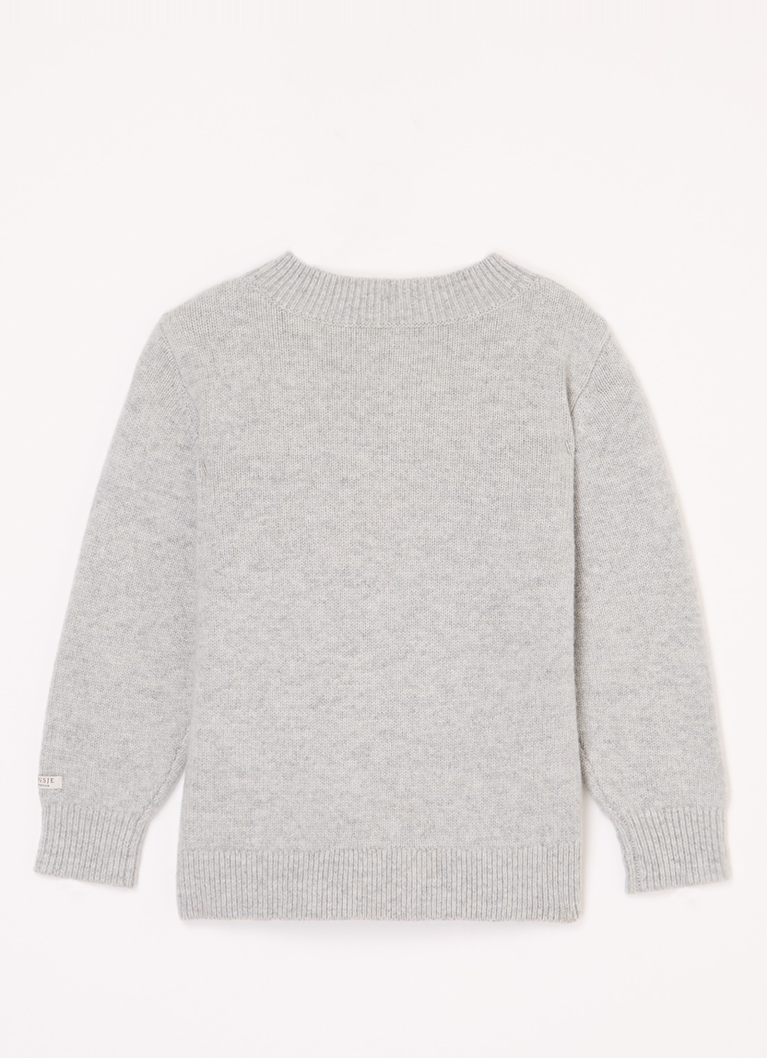 Donsje Amsterdam Denn Merino Wool Sweater | Lammy - voorkant 2 lichtgrijs