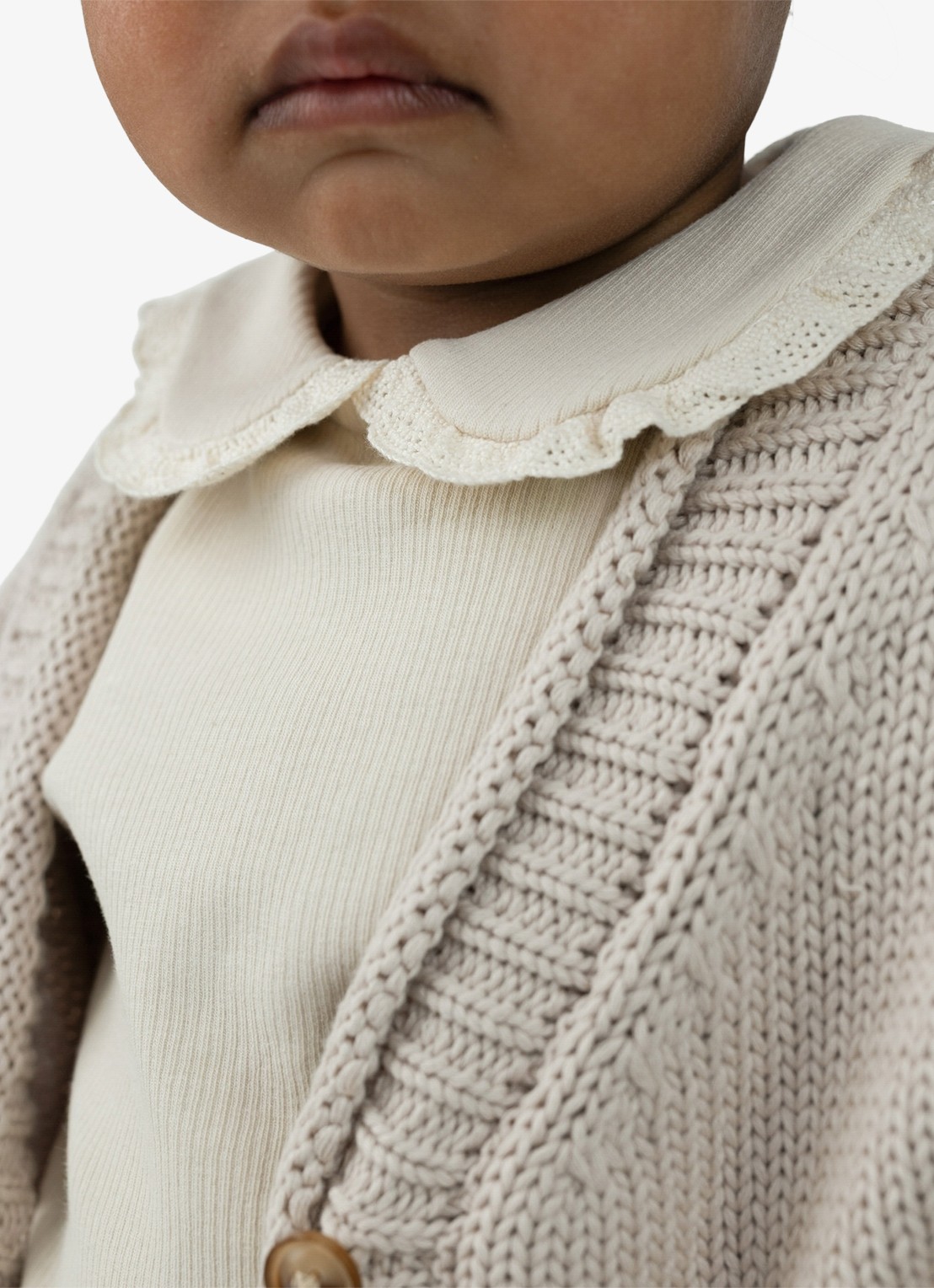 Donsje Amsterdam Diete romper met kraag - voorkant 3 beige