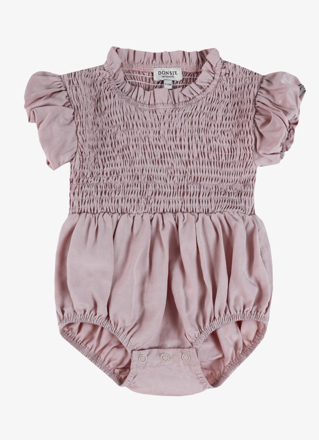 Donsje Amsterdam Eledor romper met smockwerk - voorkant 5 roze