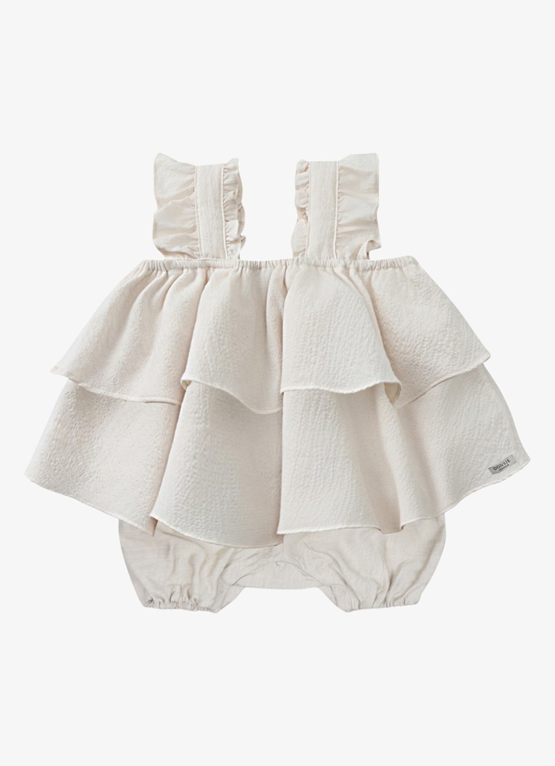 Donsje Amsterdam Elowen playsuit met ruches - voorkant 2 wit