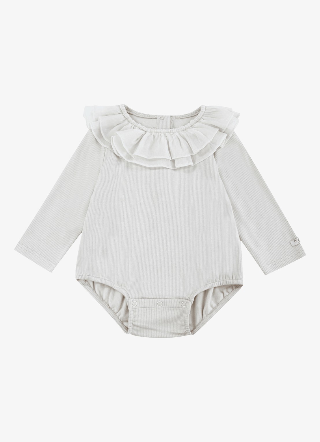 Donsje Amsterdam Fabien romper met volant - voorkant 2 beige