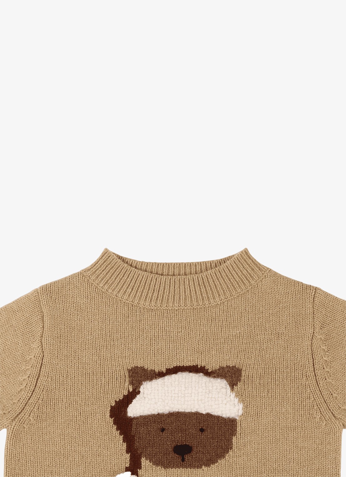 Donsje Amsterdam Fijngebreide trui van merino wol - detail 6 beige
