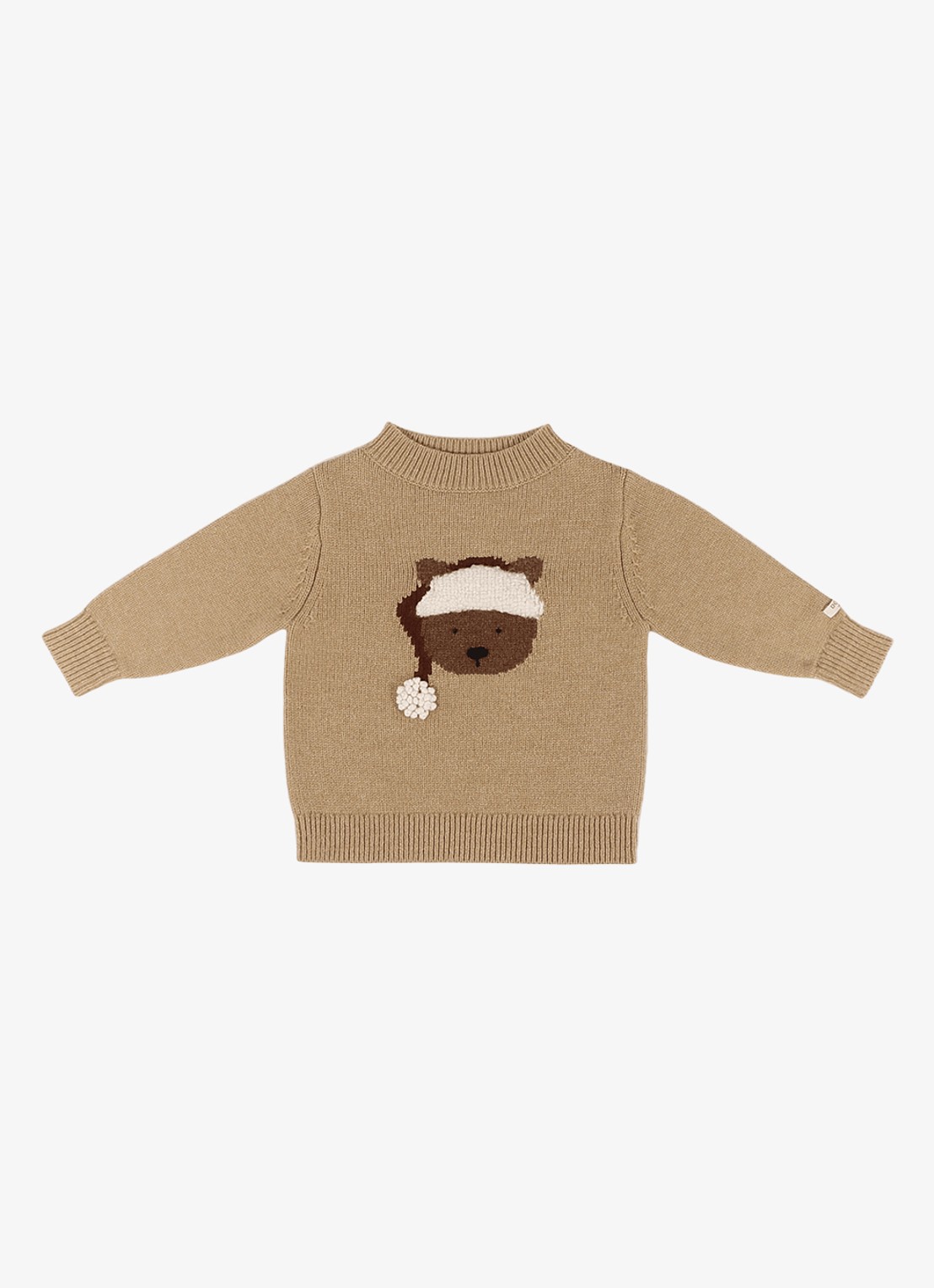 Donsje Amsterdam Fijngebreide trui van merino wol - voorkant 3 beige