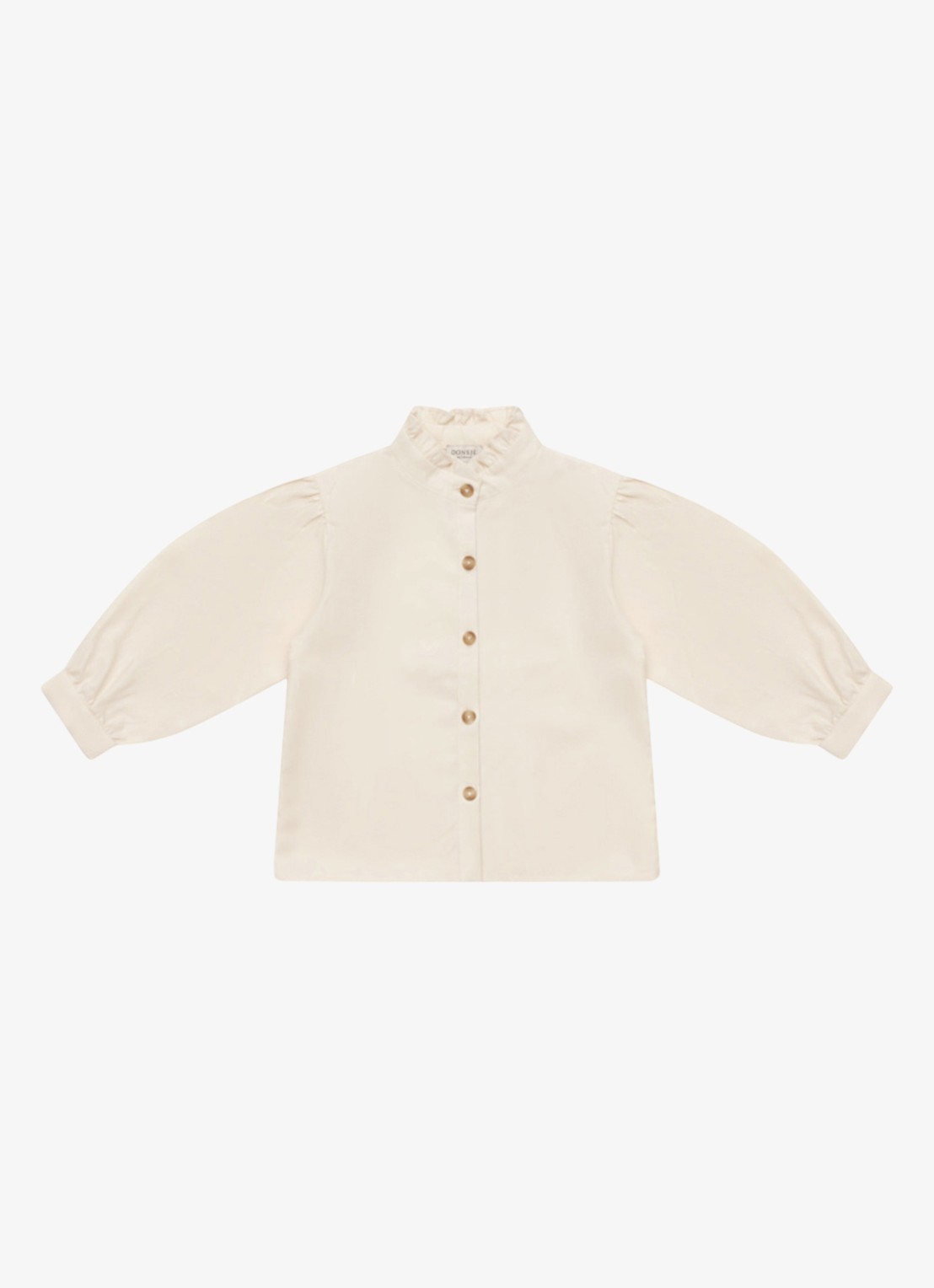 Donsje Amsterdam Fini blouse met ballonmouw - voorkant 3 zand