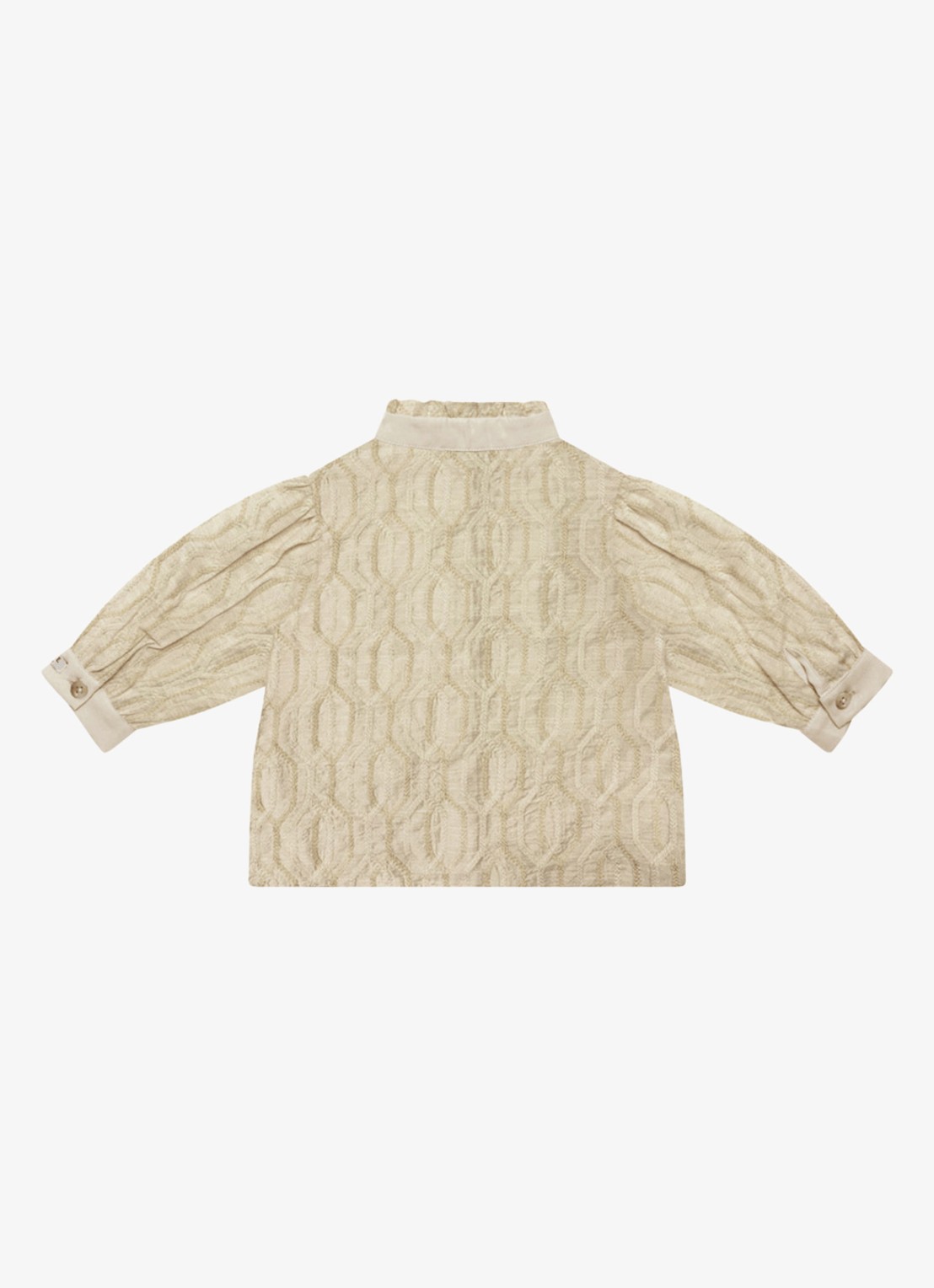 Donsje Amsterdam Fini blouse met ballonmouw - achterkant 4 taupe