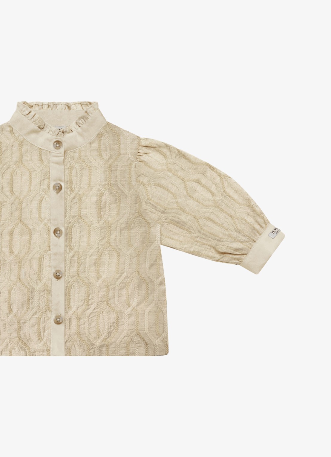 Donsje Amsterdam Fini blouse met ballonmouw - detail 3 taupe