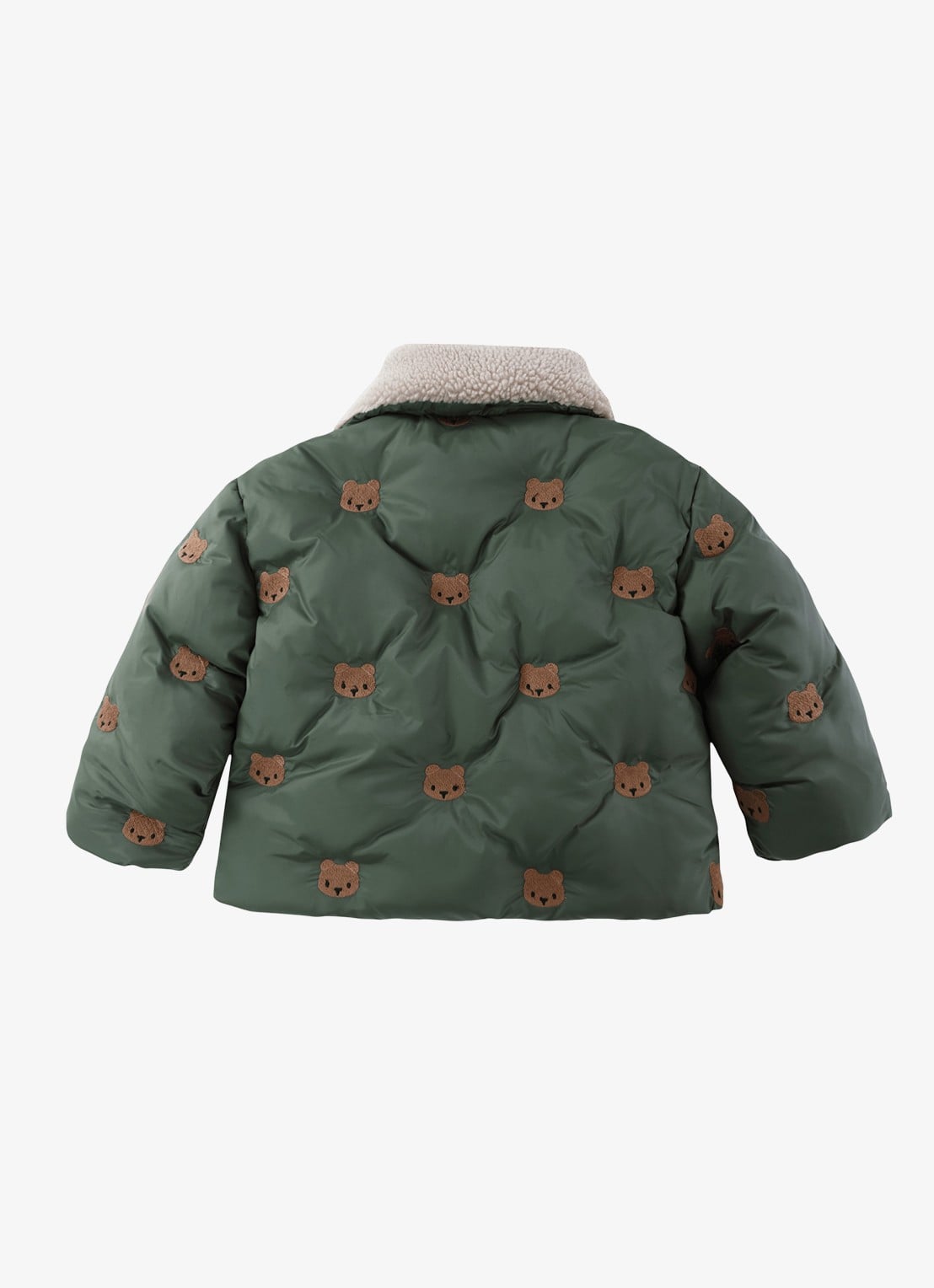 Donsje Amsterdam Florus pufferjas met print - achterkant 9 groen