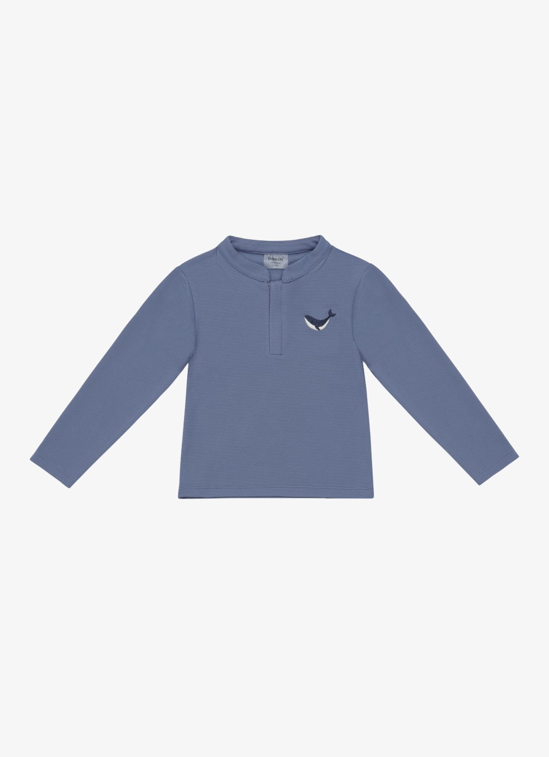 Donsje Amsterdam Harvie zwemshirt met borduring - voorkant royalblauw