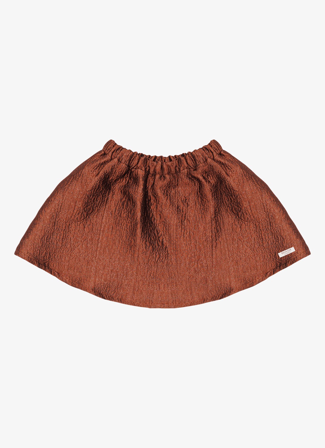 Donsje Amsterdam Ilea rok met logo - voorkant bruin