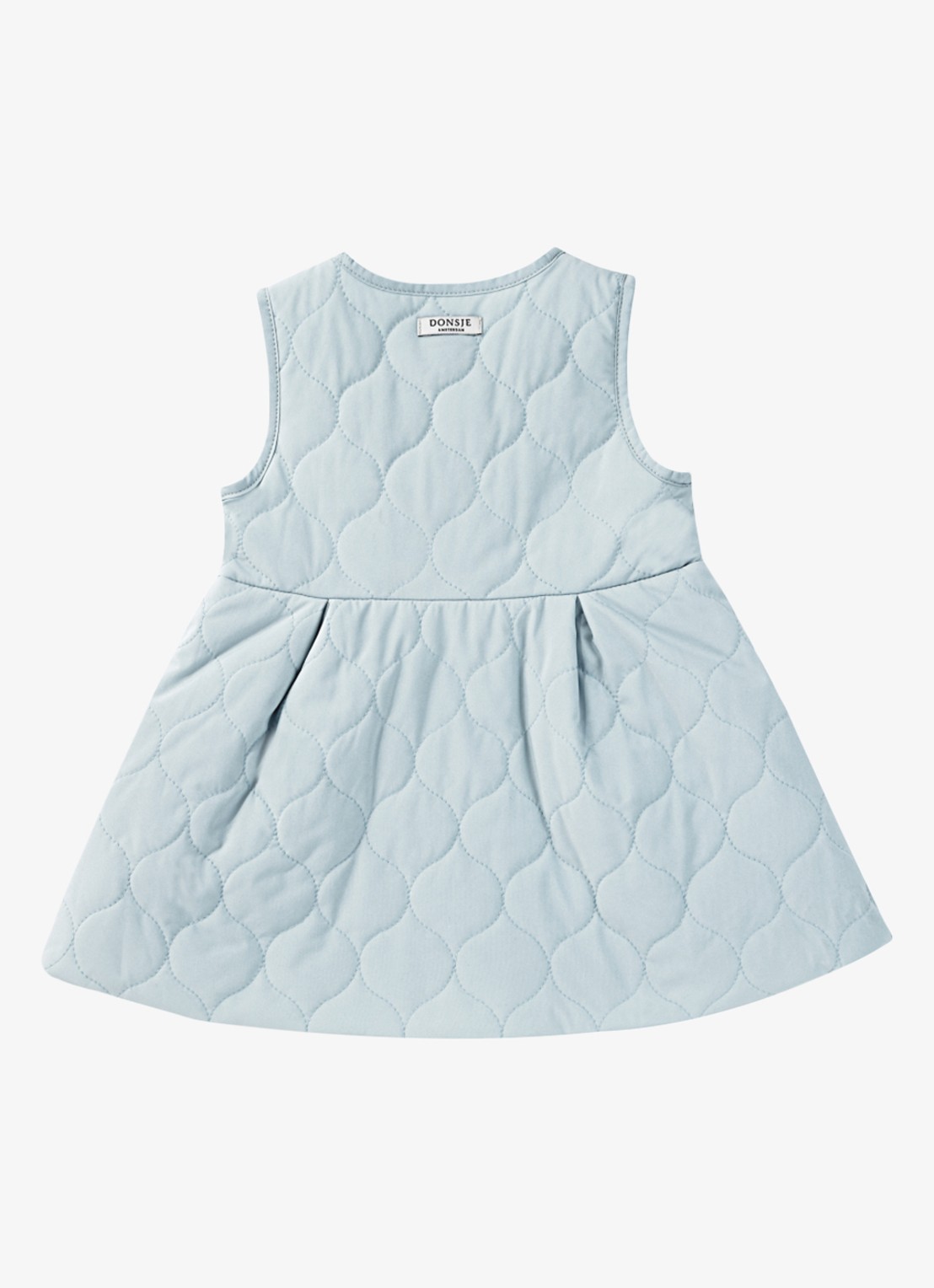 Donsje Amsterdam Ilsa jurk met quilt patroon - achterkant 9 lichtblauw