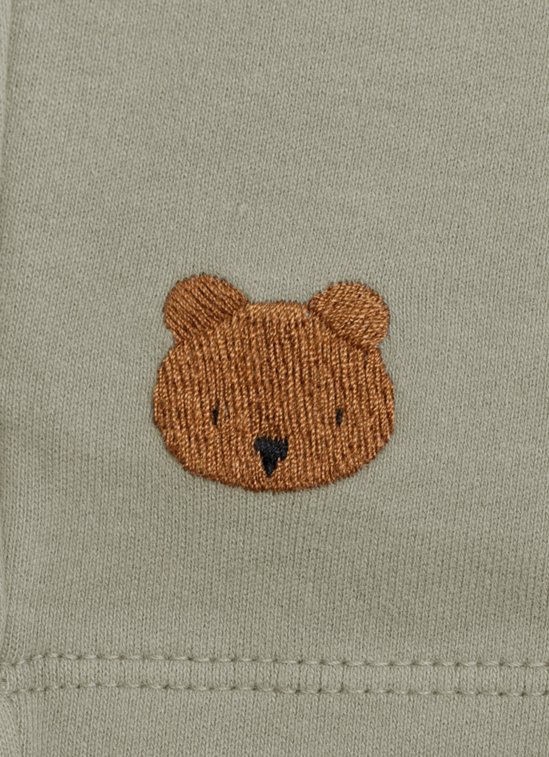 Donsje Amsterdam Ithri Bear straight fit korte joggingbroek van katoen - detail 3 groen