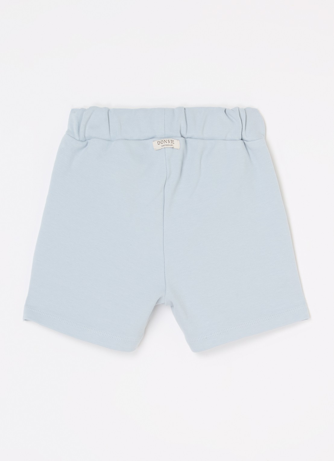 Donsje Amsterdam Ithri straight fit korte joggingbroek van  katoen - voorkant 3 blauwgrijs