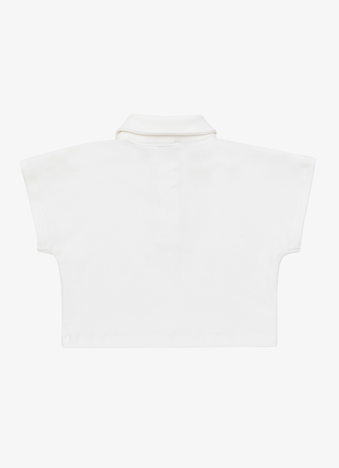 Donsje Amsterdam Ivelle polo met ribstructuur - achterkant 4 gebroken wit