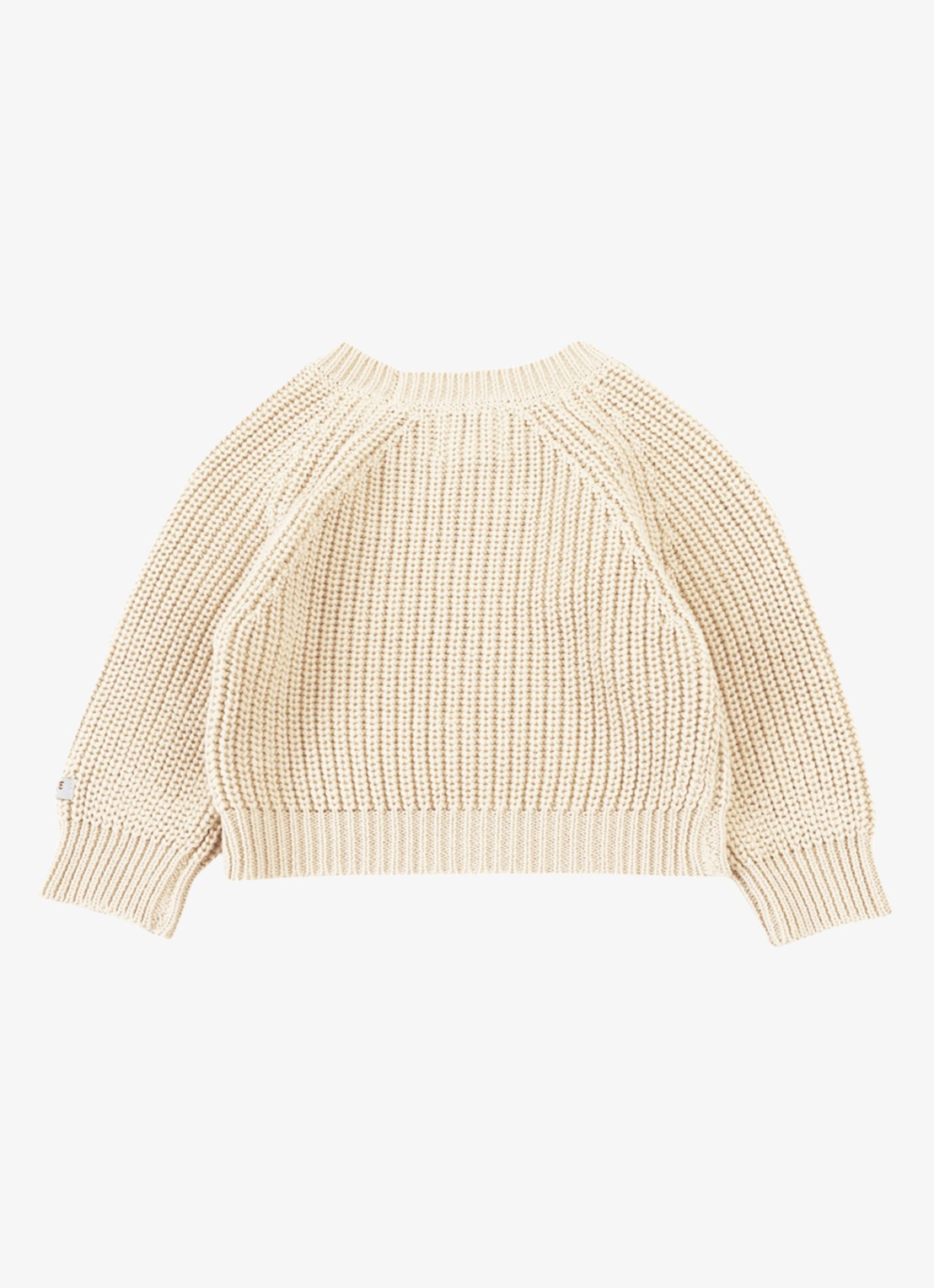 Donsje Amsterdam Jade grofgebreide trui met ronde hals - achterkant 4 beige