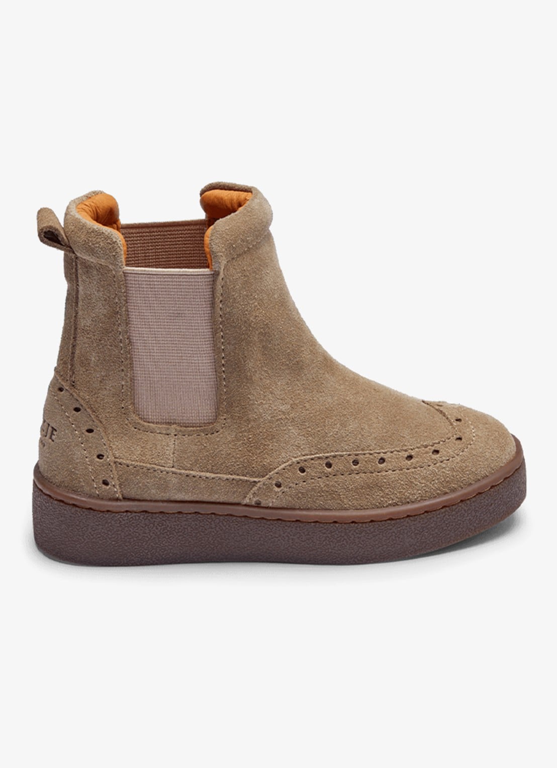 Donsje Amsterdam Jesmer chelsea boot van suède  - detail 3 khaki