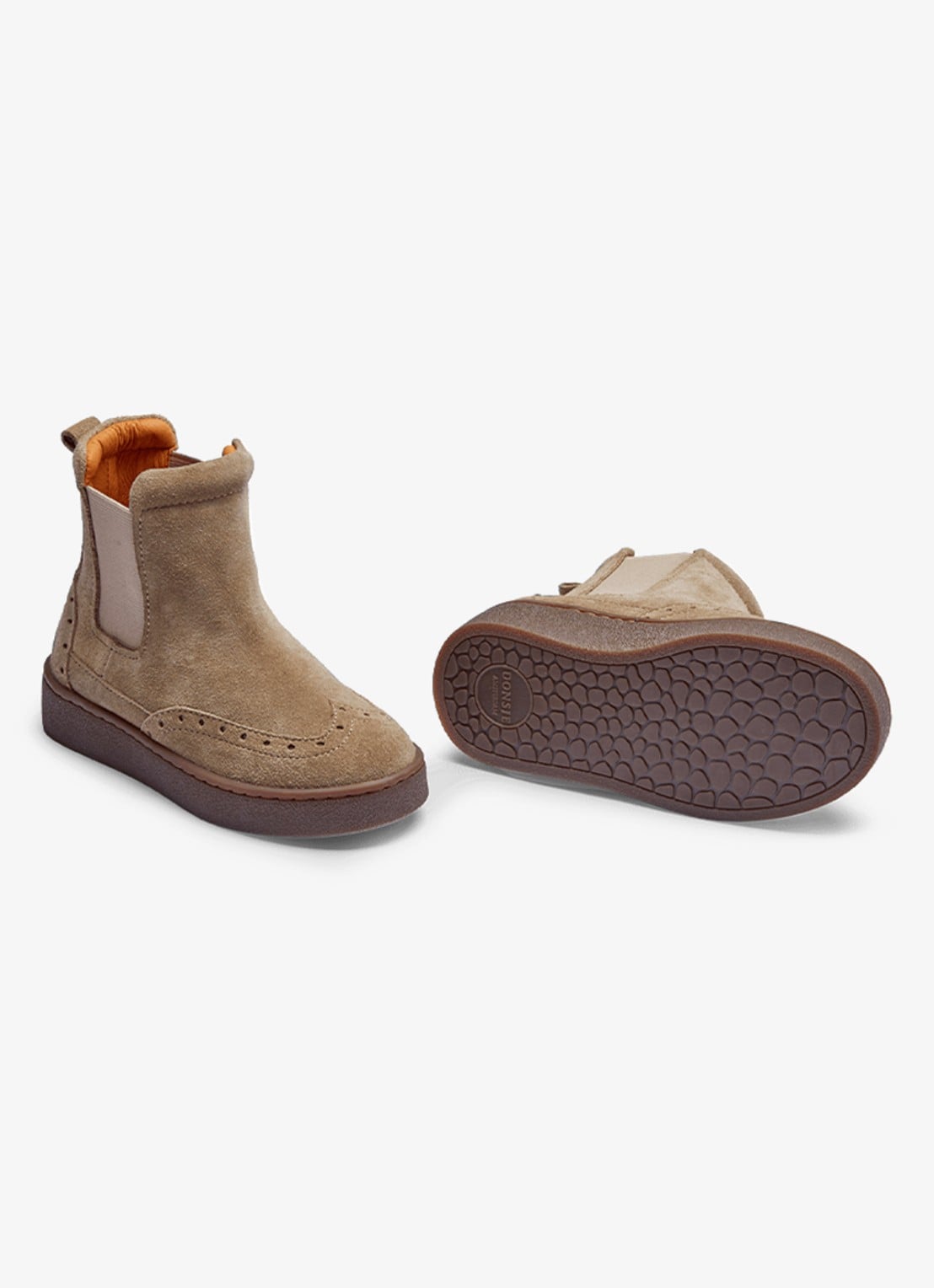 Donsje Amsterdam Jesmer chelsea boot van suède  - detail 4 khaki