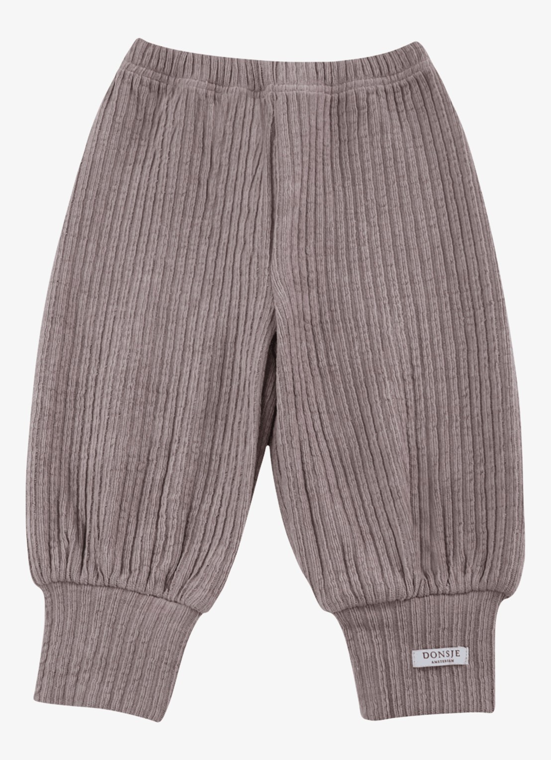 Donsje Amsterdam Jipie broek met ribstructuur - voorkant 4 grijs