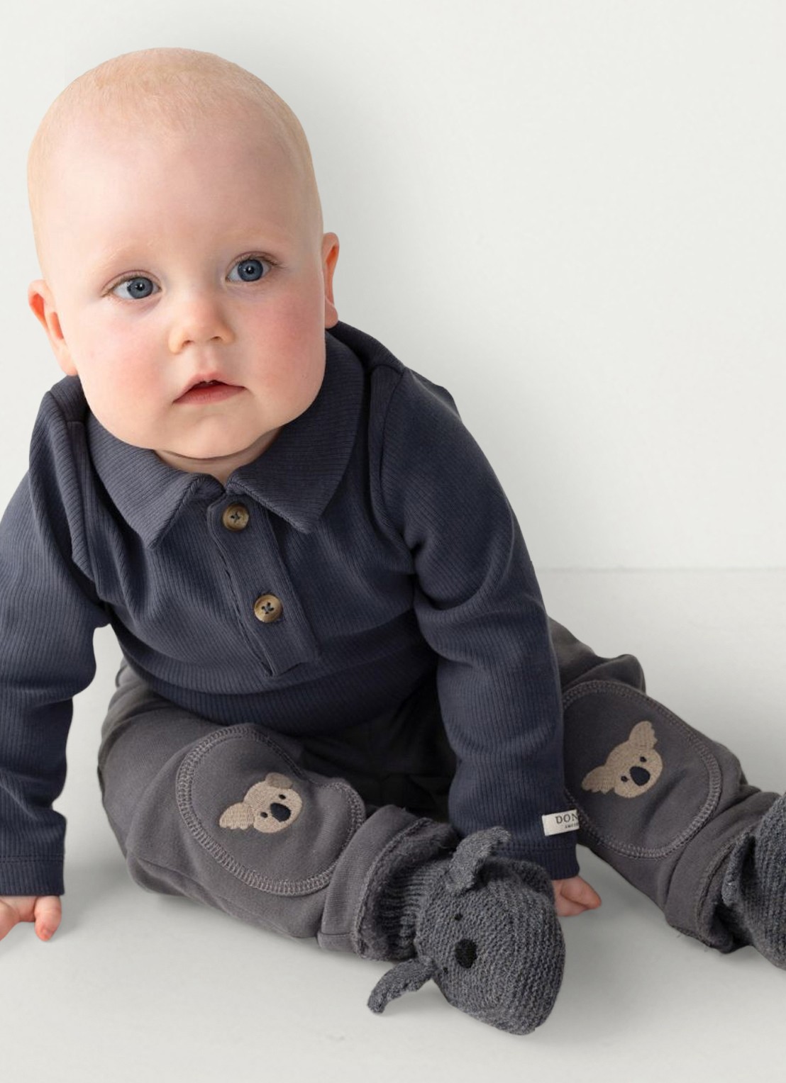 Donsje Amsterdam Joek Trousers | Koalas - voorkant 6 grijs