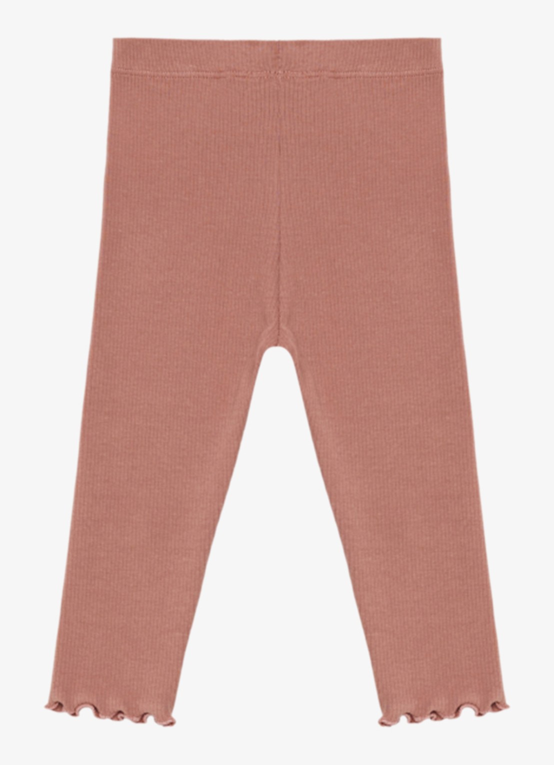 Donsje Amsterdam Joline ribgebreide legging in katoenblend - achterkant 2 oudroze