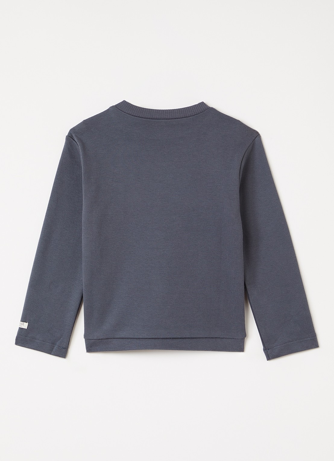 Donsje Amsterdam Jorijn longsleeve met borduring - voorkant 2 donkergrijs