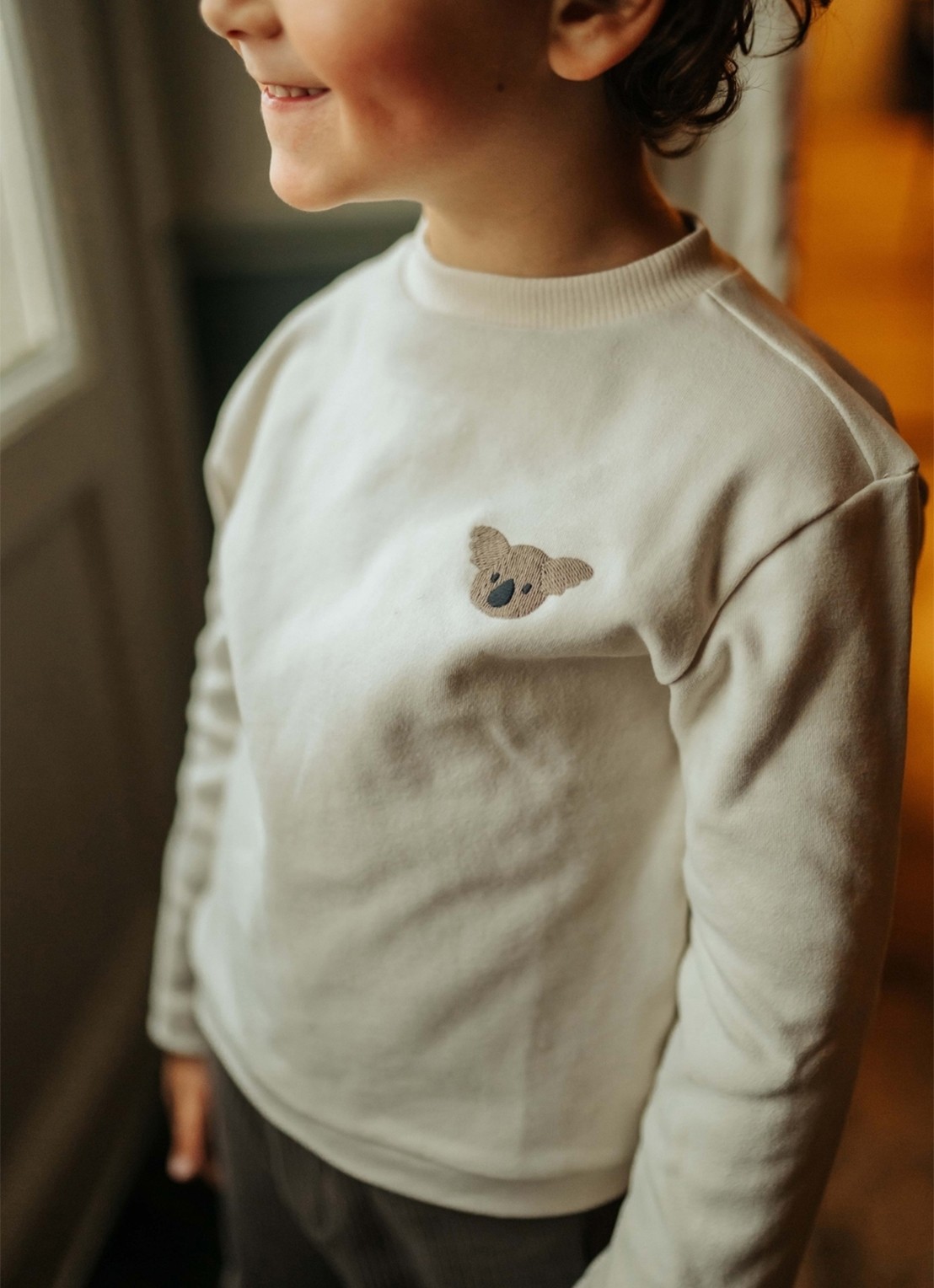 Donsje Amsterdam Jorijn sweater van katoen - voorkant 4 beige