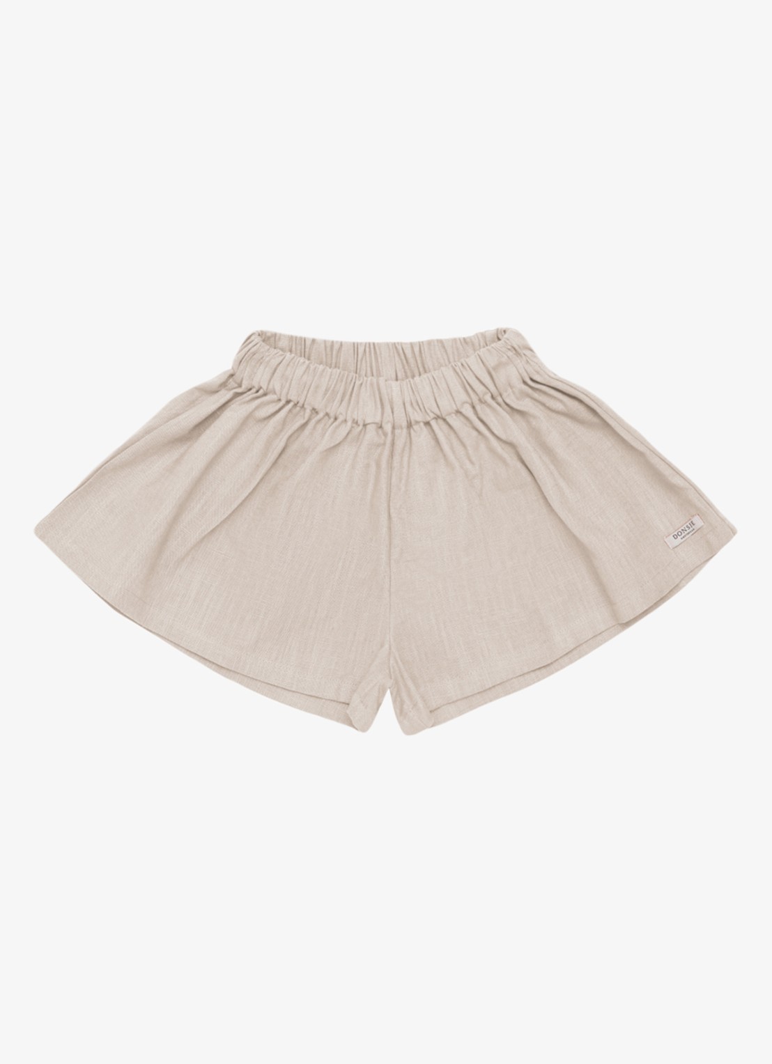 Donsje Amsterdam Jorin korte broek in linnenblend - voorkant 2 taupe